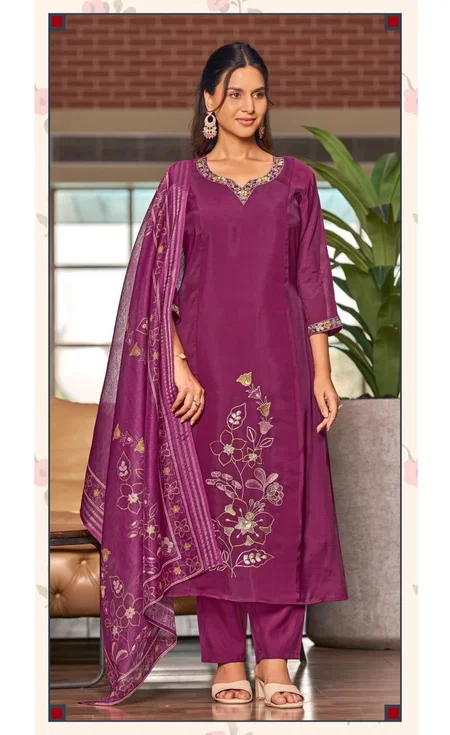 Ladies Flavour 3427 To 3429 Mul Chanderi Kurti With Bottom Dupatta